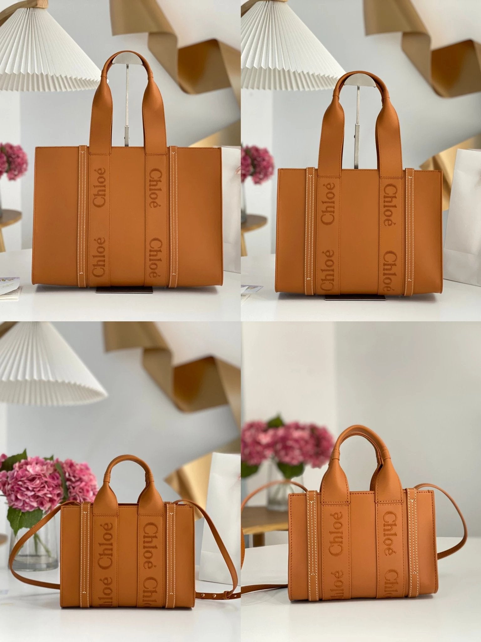 Chloe Bag Top version 【Premium Version】2023Early Spring New woody Tote Package Exclusive Counter Synchronization Woody Full Cowhide Shopping Bag Tote Bag Mummy Bag Large Shopping Bag Mini Small Crossbody Bag Handbag Shoulder Bag New Women's Bag mini Small