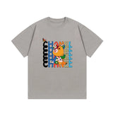 Chanel T-shirt Colorful Bear Alphabet Direct Print Logo round Neck Short Sleeve25ss New Pure Cotton Unisex Style T T-shirt OS Loose Fit Base Shirt Top Half Sleeve T-Shirt