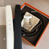 Hermes Belt Top version 3.2/3.8Men's Women's Belt Genuine Leather Double-Sided Belt Italy Imported Cowhide Leather Pure Original Leather Pure Steel Buckle Litchi Pattern h Home h Buckle1