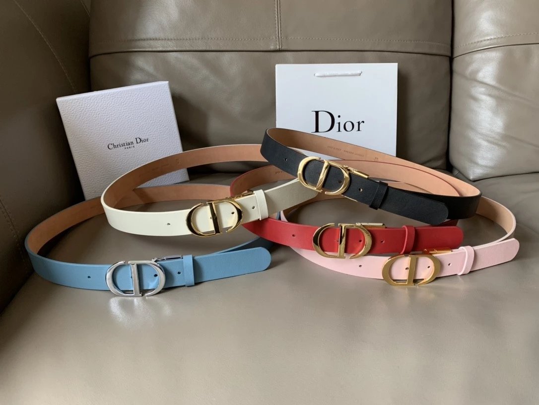 Dior Belt Top version Original Order Original Order Women's Belt Width3.0cm Genuine Goods Quality Counter Full Set Packaging Original Leather Material Classic Presbyopic Full Printed Canvas Full Vertical Surface Calfskin Lychee Pattern Bottom Letter Buckl