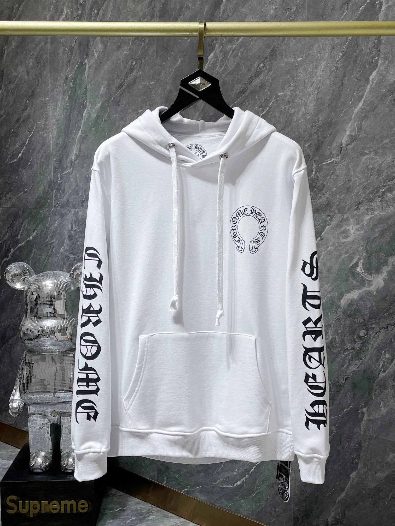 Chrome Hearts Hoodie Top Version Fashion Brand Popular Printed Hoodie Women Loose Men ins Trendy Hoodie Long Sleeve Pure Cotton Couple