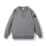 Stone Island Sweater Classic Badge Button Knitted Sweater-CY