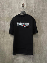 Balenciaga T-shirt 25ss Classic Cola Wave logo Printed Crew Neck Short Sleeve Pure Cotton Unisex T Shirt Bottoming Shirt OS Loose Fit T-Shirt