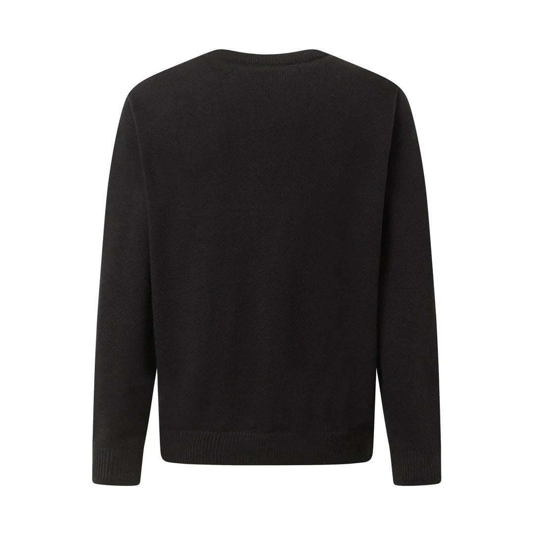 Gucci Sweater logo Smiley Face Jacquard Knit Crew Neck Sweater Long Sleeve Pullover Thickened Lazy Style OS Loose Fit Unisex Knit Top Jacket Versatile Casual Wearable Inside and Outside