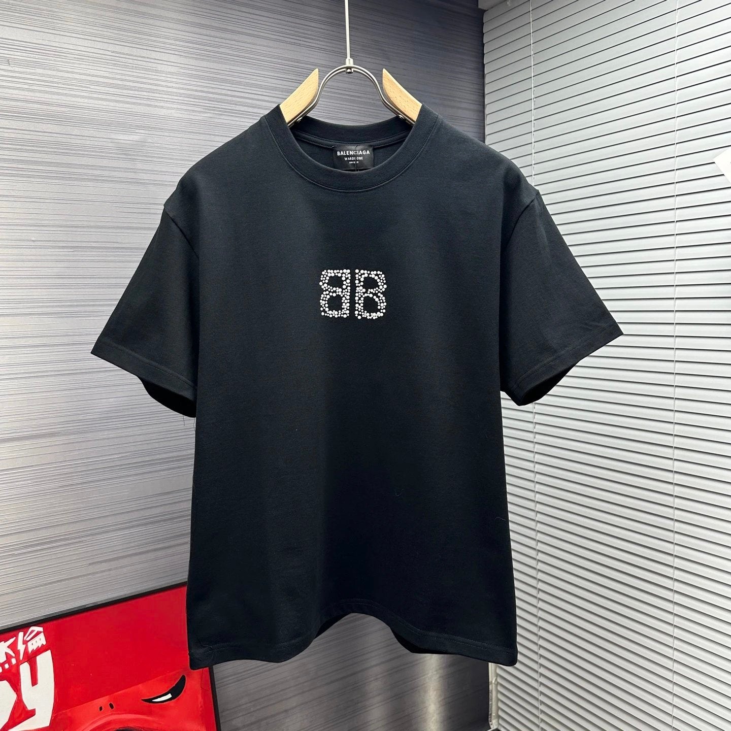 Balenciaga T-shirt Front and back embossed lettering logo round Neck Short Sleeve25ss New Pure Cotton Unisex Style T T-shirt OS Loose Fit Base Shirt Top Half Sleeve T-Shirt