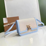 Burberry Women's Bag Top version 【Surrogate Shopping Edition】TB Bag New TB Twist Lock Bag Canvas Stitching Leather Crossbody Bag Women's Bag BOX Square Bag Stewardess Bag Box Bag Messenger Bags New Women's Bag
