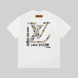 Louis Vuitton LV T-shirt Back Smiley Face Letter Print logo round Neck Short Sleeve25ss New Pure Cotton Unisex Style T T-shirt OS Loose Fit Base Shirt Top Half Sleeve T-Shirt