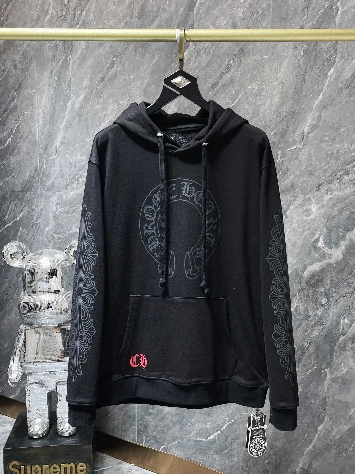 Chrome Hearts Hoodie Cross Hooded Sweater Loose Men's and Women's Zipper Hoodie