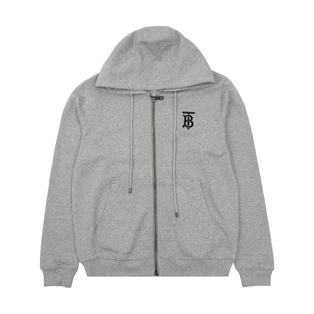 Burberry Hoodie Chest Logo Zip-Up Hoodie Sweatshirt Unisex Sports Casual OS Loose fit versatile style