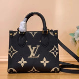 Louis Vuitton LV Women's Bag Top version 【2024New Duobao Leather】OnThegoBB Mini Handbag Women's Bag Tote Bag mini Small Tote Bag Women's Mini Portable Shoulder Messenger Bag tote Shopping Bag M46993M47054M46839