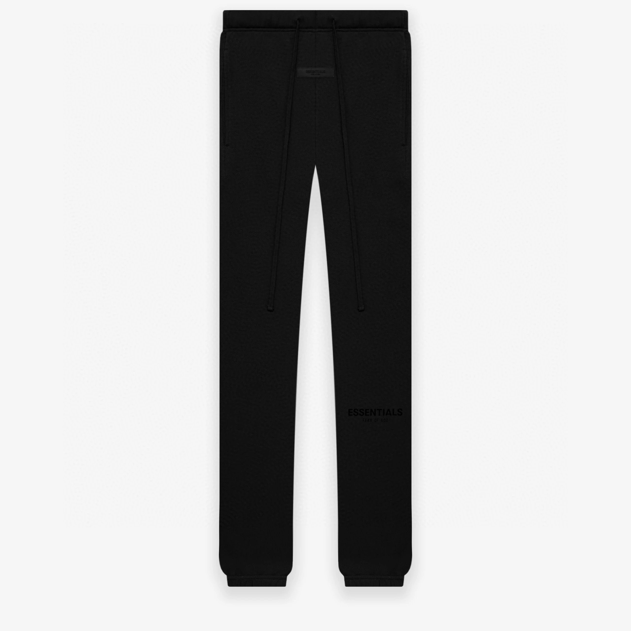 ESSENTIALS Sweatpants Top Version Double Line Flocked Printed Straight-Leg Trousers Drawstring Leisure Wide Mouth Pants