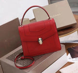 BVLGARI Bag Top version SerpentiForever Red Handbag Bag Decorated with a Snake's Head File Holder Chain Bag Portable Shoulder Messenger Bag Women's Bag