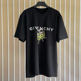 Givenchy T-shirt Top Version Counter Same Collection1Cotton Short Sleeve T T-shirt Men's and Women's Loose Bottoming Shirt2024New Summer