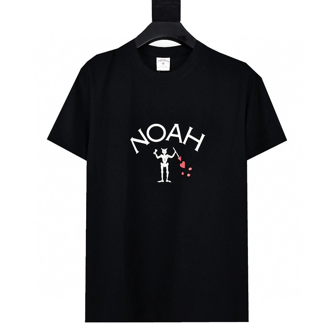 NOAH T-shirt Top Version American High Street Cross Printed Loose Fashion Brand Couple Cotton Summer round Neck Short Sleeves T T-shirt Men and Women