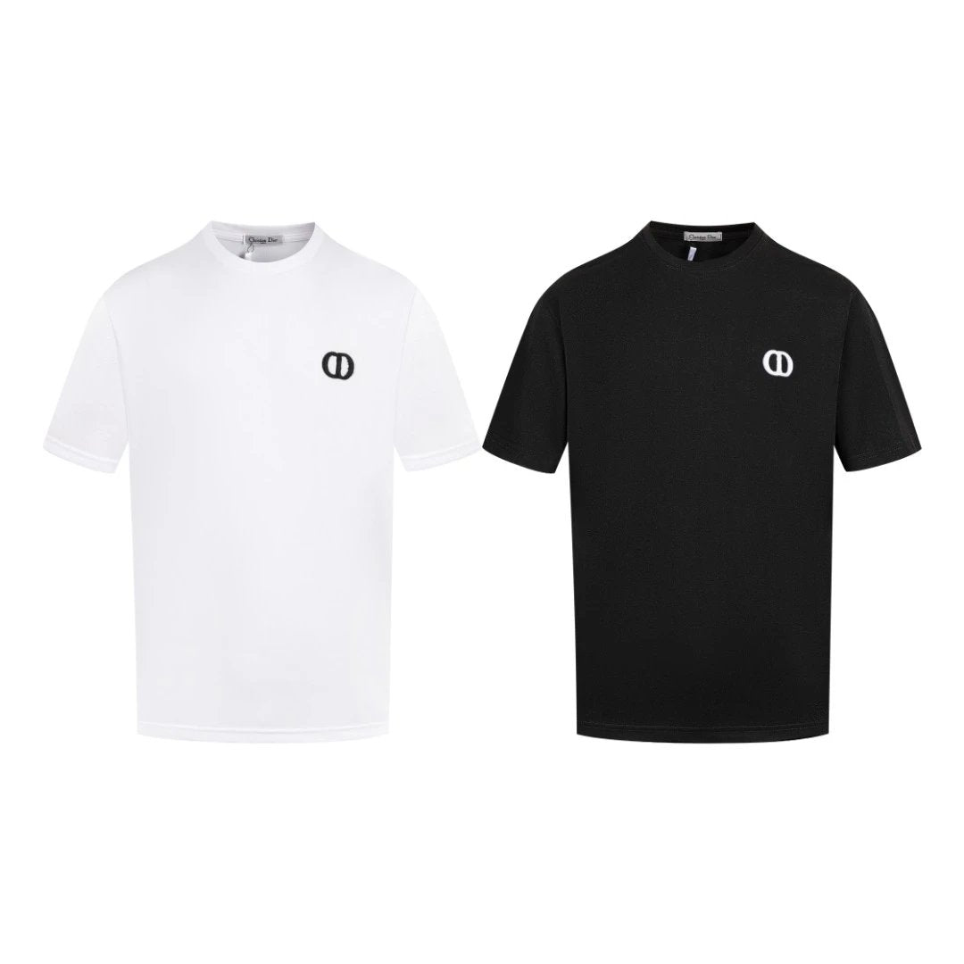 Dior T-shirt Chest CD Letter Embroidery logo round Neck Short Sleeve25ss New Pure Cotton Unisex Style T T-shirt OS Loose Fit Base Shirt Top Half Sleeve T-Shirt