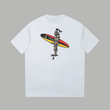 Burberry T-shirt Back Surf Rider Print logo round Neck Short Sleeve25ss New Pure Cotton Unisex Style T T-shirt OS Loose Fit Base Shirt Half Sleeve T-Shirt Top Half Sleeve