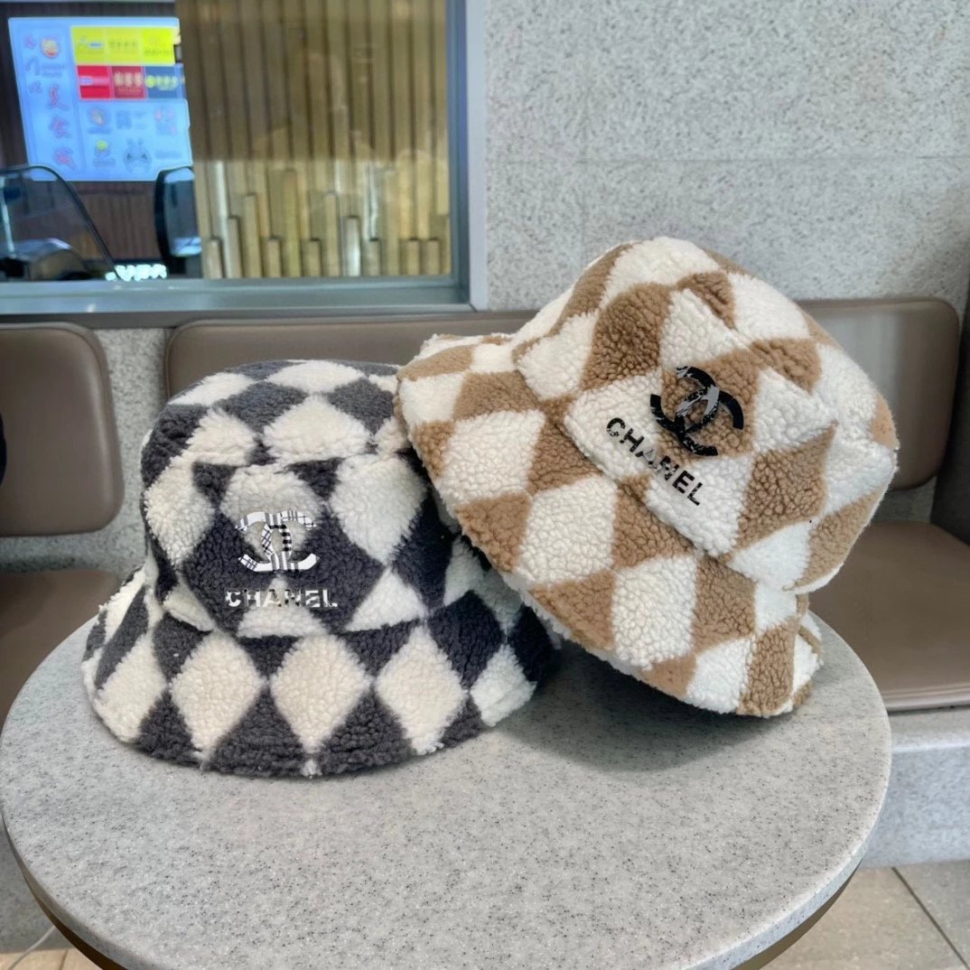 Chanel Hat Autumn and Winter New Cashmere Wool Korean Boutique Handsome Bucket Hat，High Quality