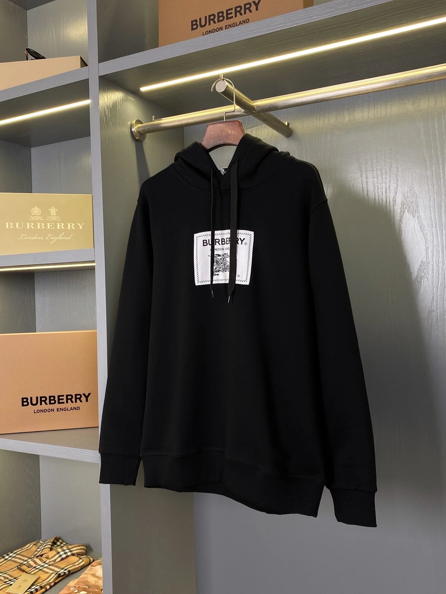 Burberry Hoodie Prorsum Large Label Cotton Sports Hoodie Unisex Sweatshirt Jacket