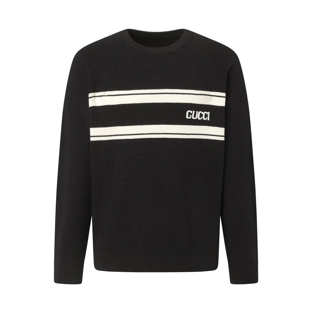 Gucci Sweater logo Jacquard Knit Long Sleeve Crew Neck Sweater Thickened Lazy Style OS Loose Fit Unisex Top Jacket for Both Inner and Outer Wear