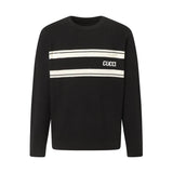 Gucci Sweater logo Jacquard Knit Long Sleeve Crew Neck Sweater Thickened Lazy Style OS Loose Fit Unisex Top Jacket for Both Inner and Outer Wear