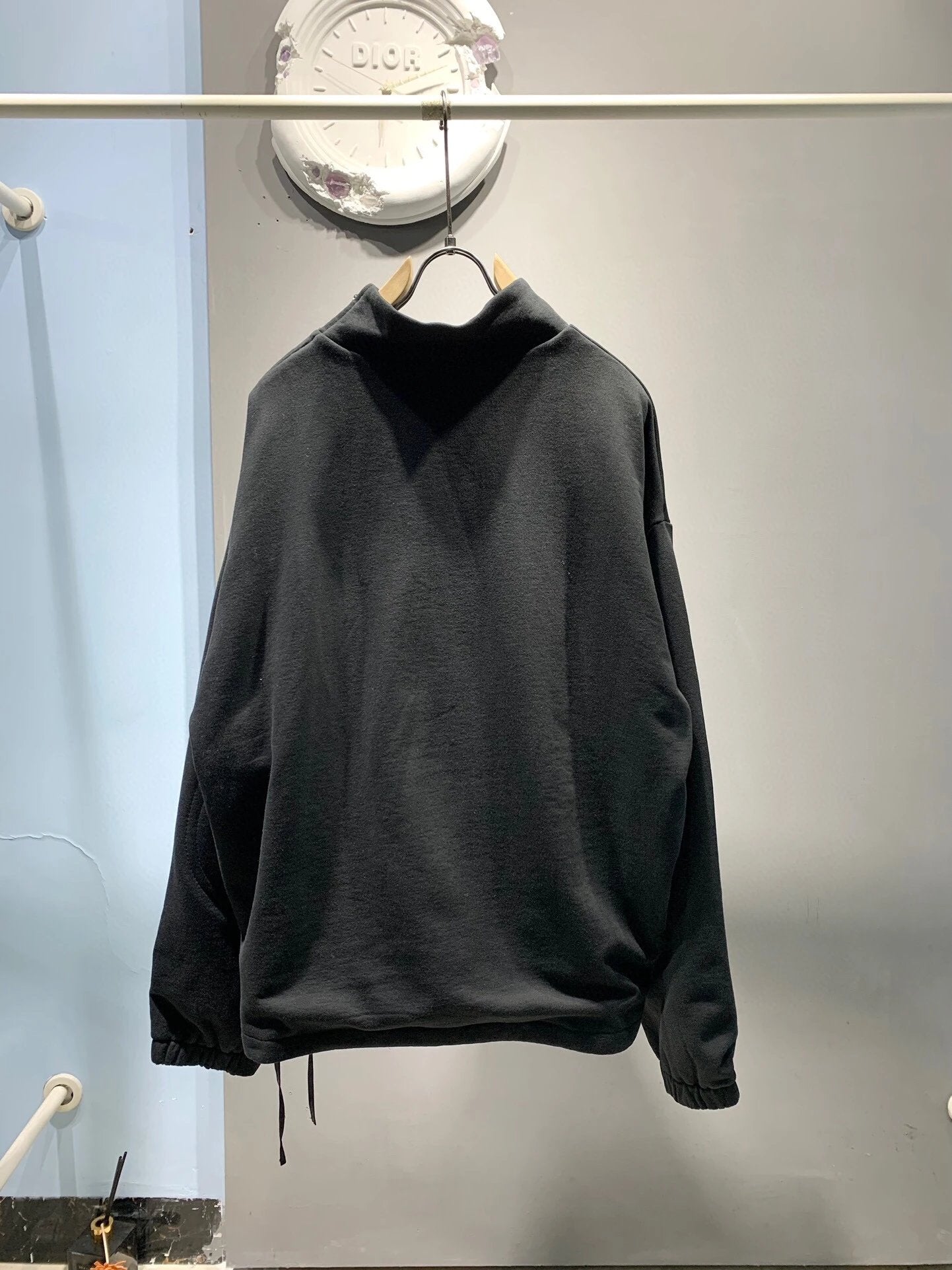 Dior Hoodie Collaboration Mid-Neck Side Zipper Sweatshirt Long Sleeve Base Shirt Jacket Top Fashion Unisex Sports Casual Loose Versatile Autumn Winter New Arrival