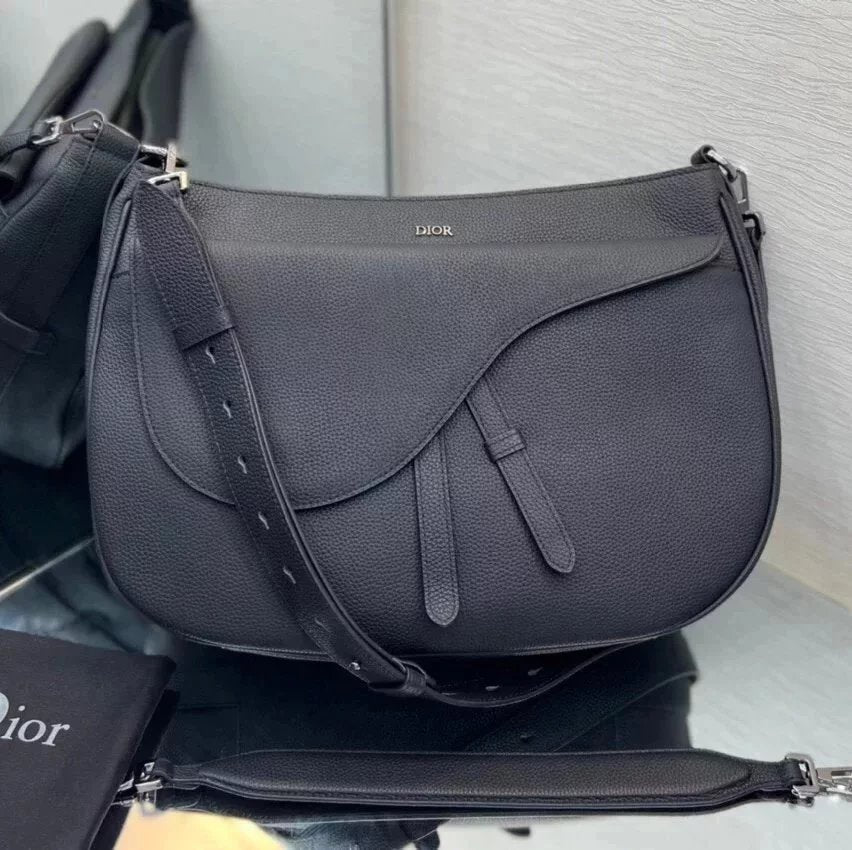 Dior Men's Bag Top version 【】New Oversized Saddle Bag Crossbody Shoulder Bag plus-Sized Shoulder Bag Saddle Bag Men's and Women's Bags40cm Travel Bag Messenger Bag Backpack OBLIQUE Presbyopic Series