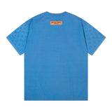 Louis Vuitton LV T-shirt Double-Sleeve Jacquard Knit logo round Neck Short Sleeve25ss New pure cotton T Unisex T-Shirt OS Loose Fit Base Shirt Top Half Sleeve T-Shirt