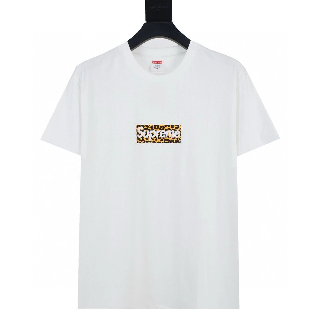 Supreme T-shirt Top Version Counter Same Style Pure Cotton Summer Men's and Women's Same Fashion Loose All-Matching2024New Short Sleeve T T-shirt