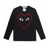 Rei Kawakubo Hoodie Top Version T Women's T-shirt Play ARM Baoling Love Bottoming Shirt Men's Couple Loose Casual Long Sleeves Top