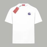 Gucci T-shirt Chest Foam Double G Letter Printing logo round Neck Short Sleeve25ss New pure cotton T Unisex T-Shirt OS Drop Shoulder Loose Fit Base Shirt Top T-Shirt Short Sleeve