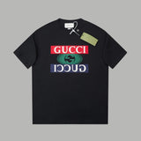 Gucci T-shirt Classic red and green G Wow Glue Thick Board Round Neck Short Sleeve25ss New pure cotton T Unisex T-Shirt OS Loose Fit Base Shirt Top Half Sleeve T-Shirt