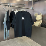 Burberry T-shirt Chest War Horse Print logo round Neck Short Sleeve25ss New Pure Cotton Unisex Style T T-shirt OS Loose Fit Base Shirt Half Sleeve T-Shirt Top Half Sleeve