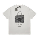 Balenciaga T-shirt Chest Pocket Bag Pattern logo round Neck Short Sleeve25ss New pure cotton T Unisex T-Shirt OS Drop Shoulder Style Base Shirt Top T-Shirt Half Sleeve