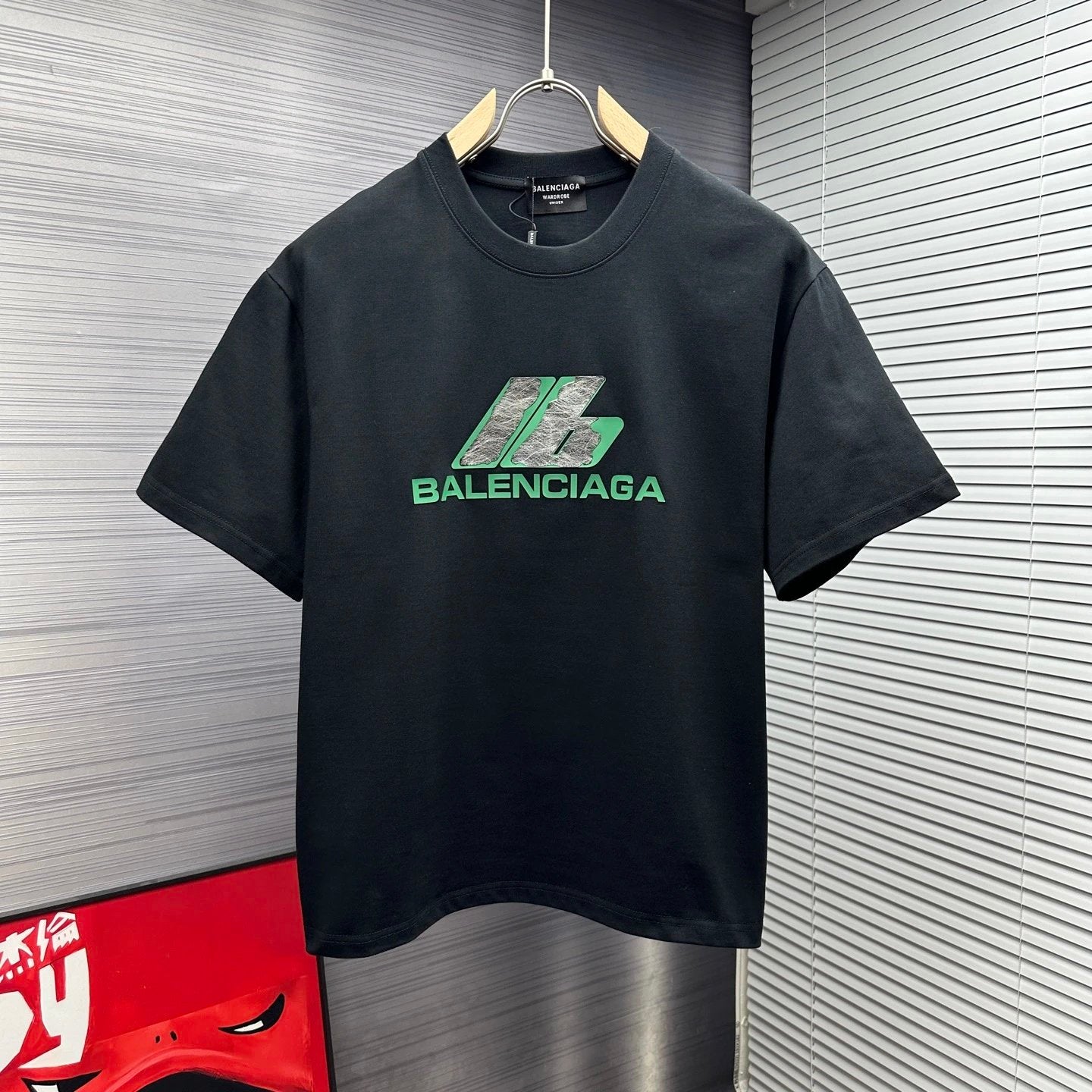Balenciaga T-shirt Front Chest Embroidered Letter Print logo round Neck Short Sleeve25ss New Pure Cotton Unisex Style T Casual T-Shirt Base Layer Shirt OS Loose Fit Half Sleeve Top Plus Size