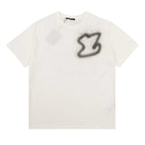 Louis Vuitton LV T-shirt Front and Back Hand-Painted Embroidery logo round Neck Short Sleeve25ss New pure cotton T Unisex T-Shirt OS Drop Shoulder Loose Fit Base Shirt Top T-Shirt Short Sleeve