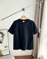 Burberry T-shirt Collar Letter Embroidery logo round Neck Short Sleeve25ss New Pure Cotton Unisex Style T Casual T-Shirt Base Layer Shirt OS Loose Fit Half Sleeve Top Plus Size