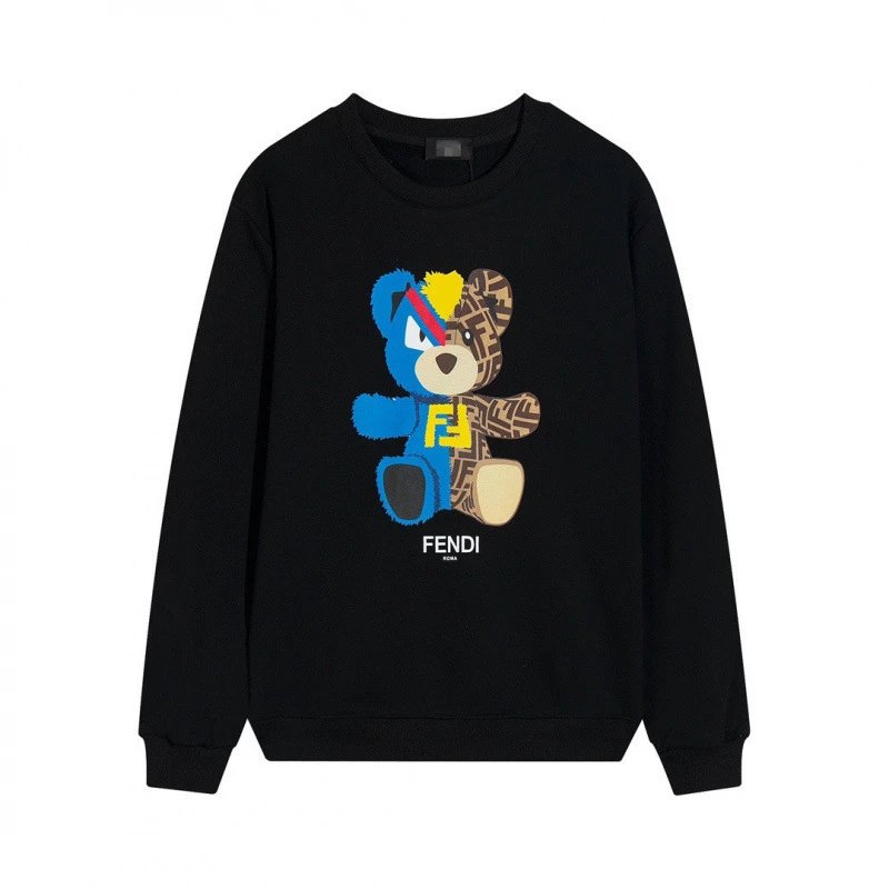 FENDI Hoodie High Quality Printed round Neck Long Sleeve Sweater