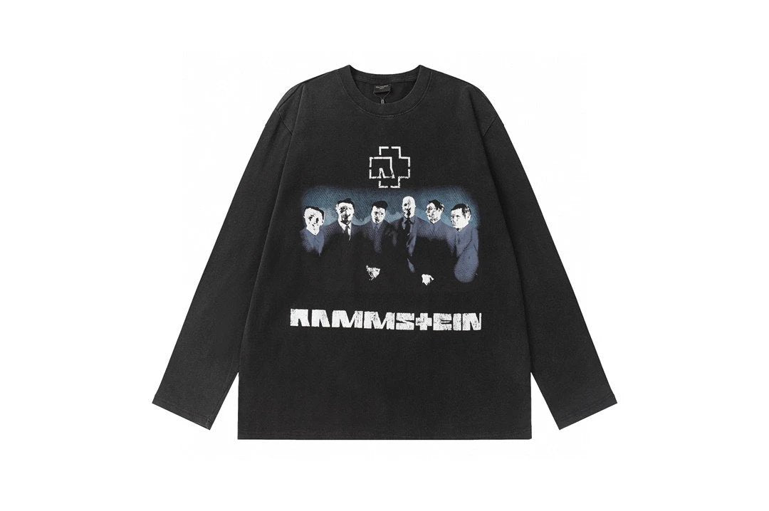 Balenciaga Hoodie German Panzer Series White Ink Direct Print Digital Printing logo Round Neck Sweatshirt Long Sleeve Base Shirt Jacket Top Fashion Unisex Sports Casual Loose Fit Versatile Autumn Winter New Arrival