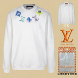 Louis Vuitton LV Hoodie Chest logo Round Neck Sweatshirt Jacket Pullover Long Sleeve OS Unisex Loose Fit Base Shirt Top Sports Casual