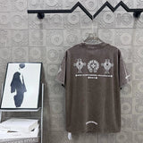 Chrome Hearts T-shirt Front and back Sanskrit letter print logo round Neck Short Sleeve25ss New pure cotton T Unisex T-Shirt OS Drop Shoulder Loose Fit Base Shirt Top T-Shirt Short Sleeve