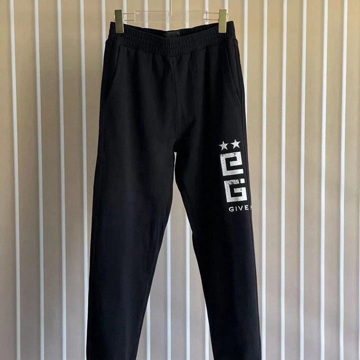 Givenchy Sweatpants Top Version Counter Same Style Pure Cotton Spring and Autumn Pants Men's Casual Sweatpants Loose Track Pants Fashionable Trousers