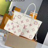 Louis Vuitton LV Women's Bag Top version MB Duty Free Premium Original Leather New Cowhide NEVERFULL Son Mother Tote Shopping Bag Shoulder Bag Handbag Presbyopic Mother and Child Bag M46649M21579M58907