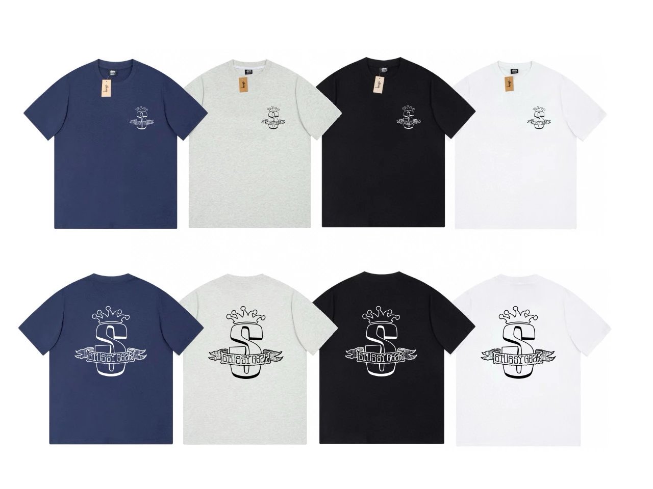 Stussy T-shirt Top Version Counter Same Style Pure Cotton Summer Men's and Women's Same Fashion Loose All-Matching2024New Short Sleeve T T-shirt