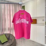 Louis Vuitton LV T-shirt Chest Print lgoo Round neck short-sleeve pure cotton T T-shirt ins Unisex Simple Summer New Casual Base Shirt B Home T-shirt