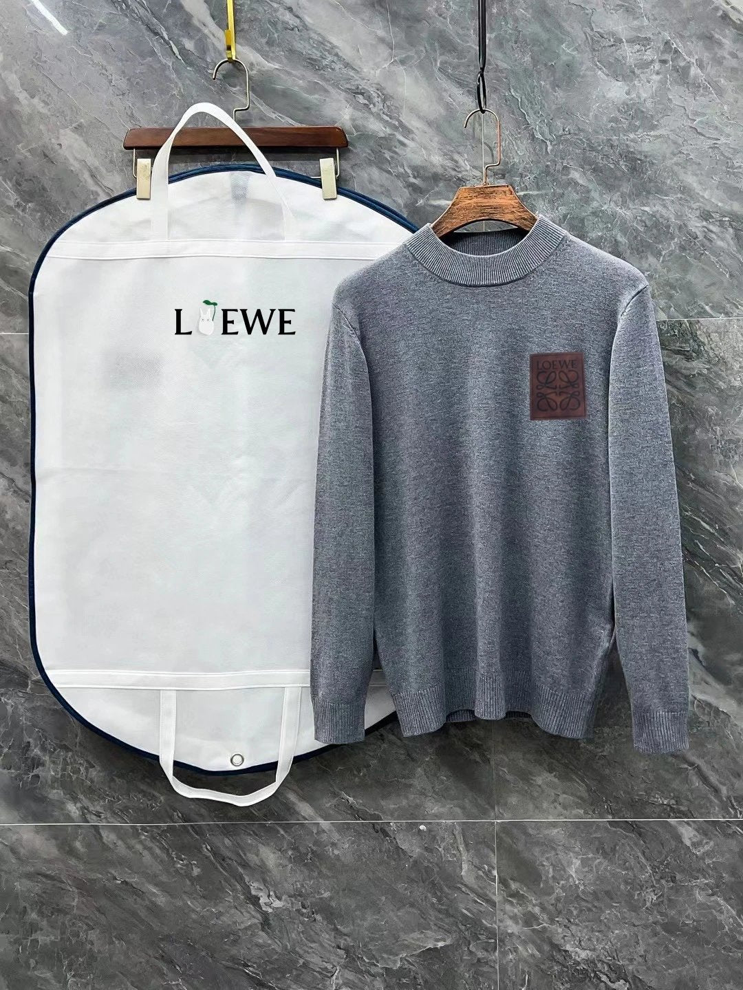 LOEWE Sweater Classic Logo Logo Half Turtleneck Sweater Unisex Inner and Outer Wear