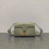 Celine women's bag Top version 【Kowloon Leather Original Leather】New teensoft16Handbag Small Size Wide Shoulder Strap Shoulder Messenger Bag Women's Messenger Bag Sun Yi Same Style Women Bag