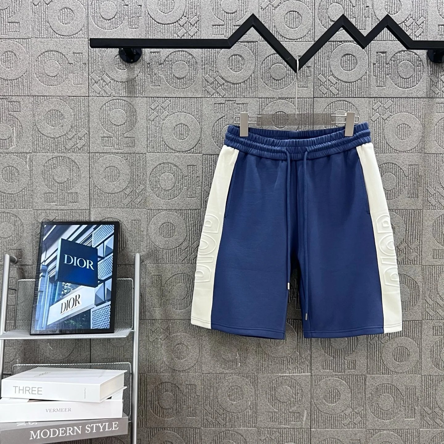 Dior shorts Color-Block Stitching 3D Embossed Letters logo Five-point Shorts25ss New Drawstring Casual5Two-Piece Casual Sweatpants Summer Pants Unisex Pure Cotton Sweatpants