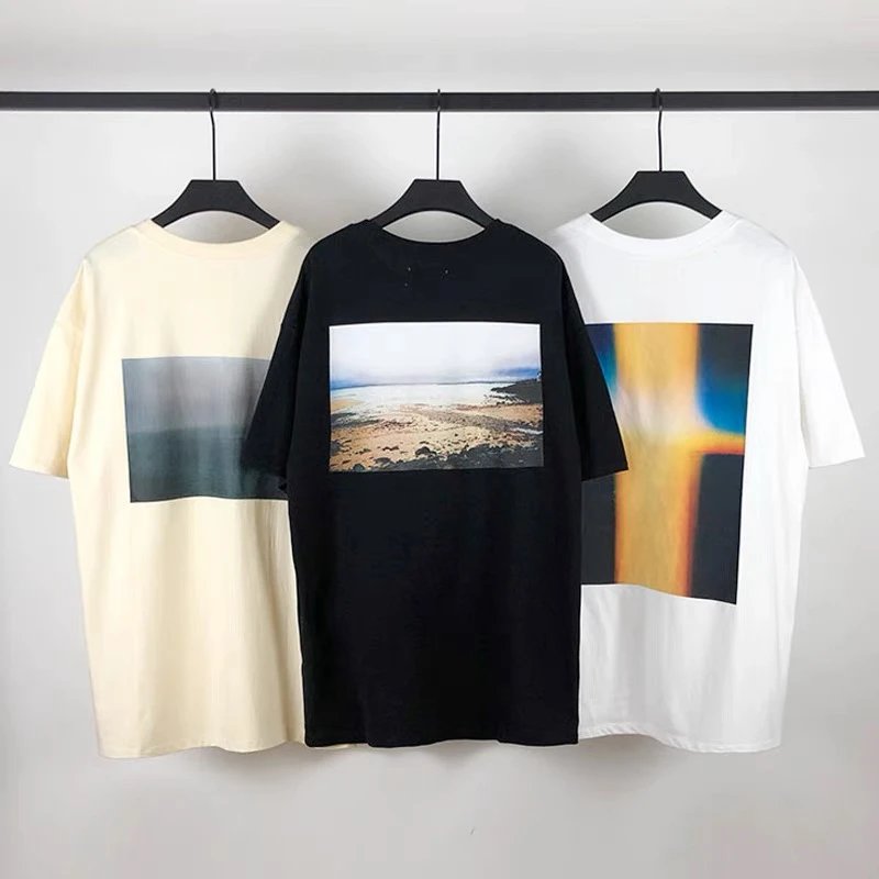 ESSENTIALS T-shirt Top Version Polyline California Limited Photo Maychao Loose Men and Women Short Sleeve T T-shirt