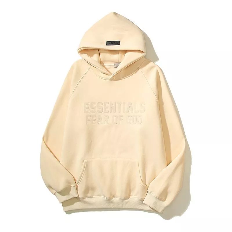 ESSENTIALS Hoodie American High Street Eighth Season Loose Casual Adhesive Hooded Fleece Lined Sweater Autumn and Winter Men