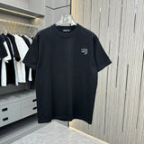 Balenciaga T-shirt Backside Letter Embroidery logo round Neck Short Sleeve25ss New Pure Cotton Unisex Style T T-shirt OS Loose Fit Base Shirt Top Half Sleeve T-Shirt